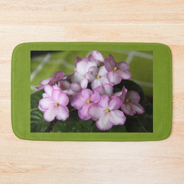 Item preview, African Violets on Green Tablecloth designed and sold by coffeebean.