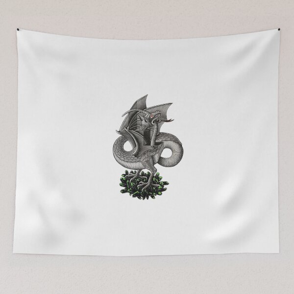 Item preview, MC Escher Dragon and Gems Artwork T-Shirt M.C. Escher McEscher Vintage Optical Illusion designed and sold by jackyboi.