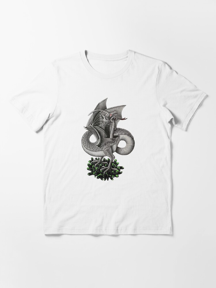 MC Escher Dragon and Gems Artwork T-Shirt M.C. Escher McEscher Vintage  Optical Illusion | Essential T-Shirt