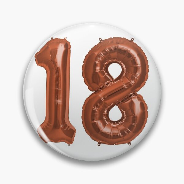 Item preview, Copper 18th Birthday Metallic Helium Balloons Numbers designed and sold by Birthdates.