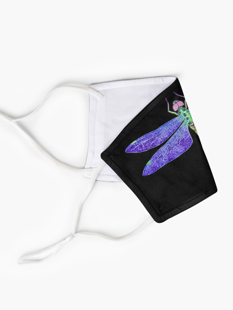 Alternate view of Purple and Green Dragonfly Mask