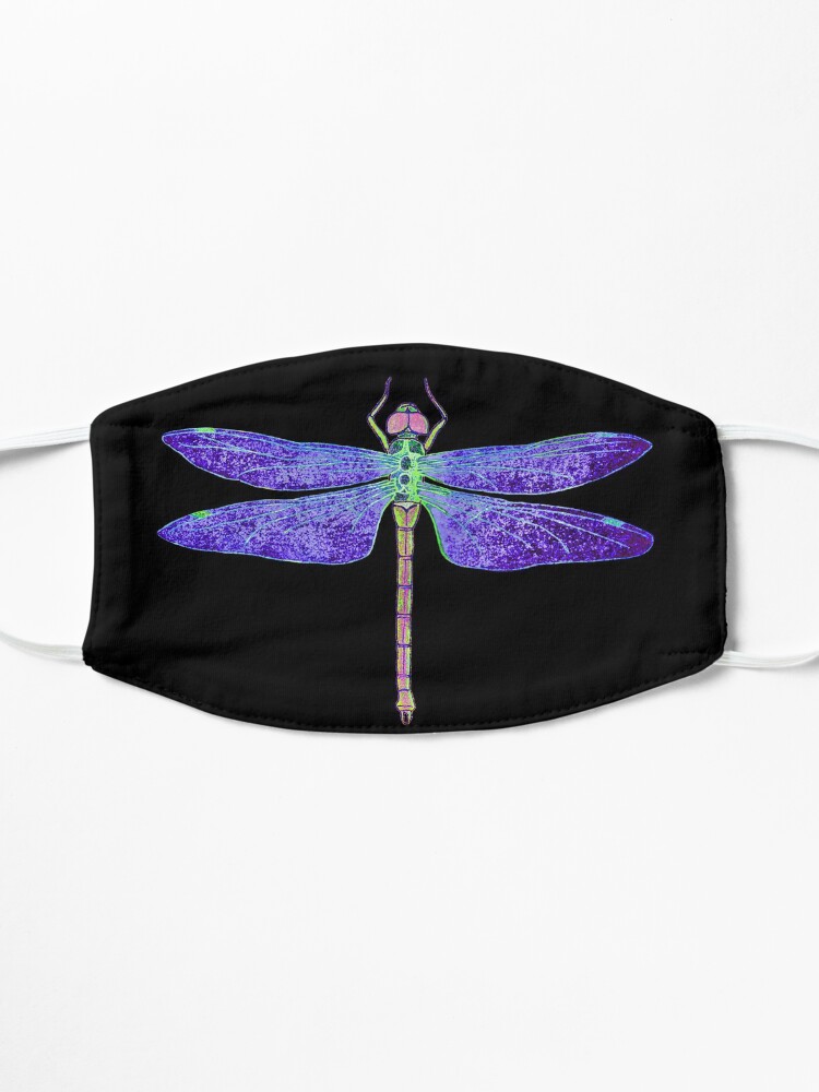 Alternate view of Purple and Green Dragonfly Mask