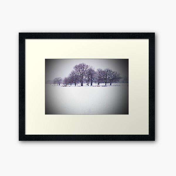 Brockwell Park Tree Circle in Winter Framed Art Print