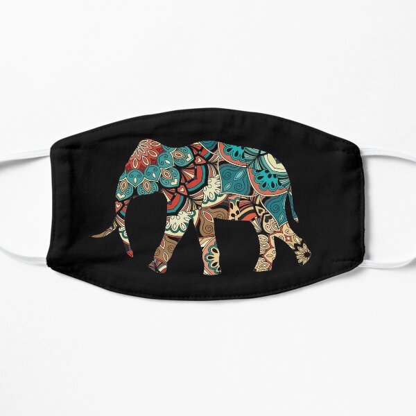 Elephant Tribal Aztec Native American Spiritual Earth Day Gift Design Flat Mask