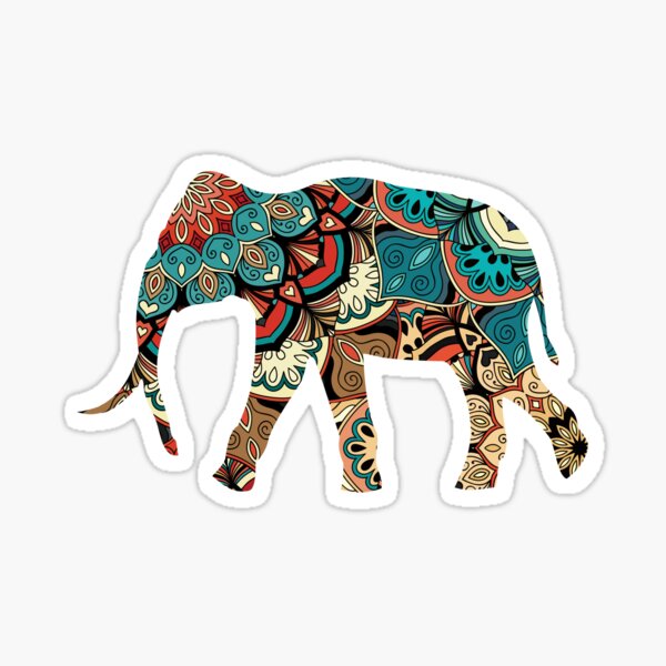 Sticker Aztec Elephant Redbubble