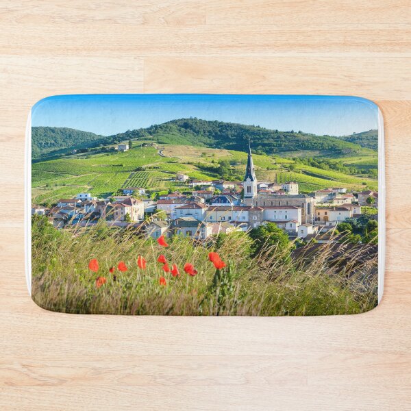 Item preview, Le Perreon village of Beaujolais and poppy flowers designed and sold by Gaël FONTAINE.