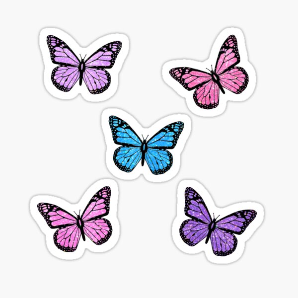 butterfly sticker set Sticker