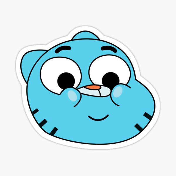 The Amazing World of Gumball Gumball Contorted Face Sticker - Sticker Mania