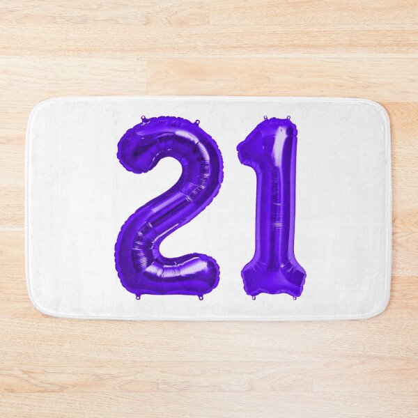 Item preview, Purple 21st Birthday Metallic Helium Balloons Numbers designed and sold by Birthdates.