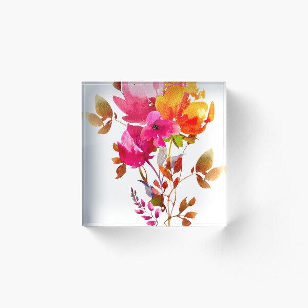 Bright Bouquet Acrylic Block
