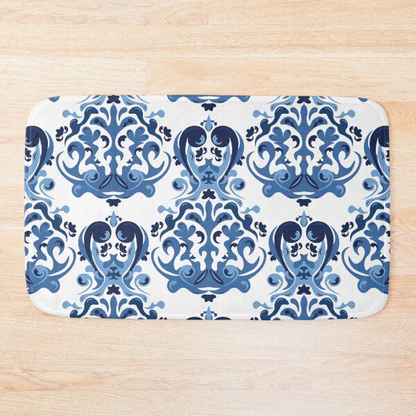 Item preview, Blue Damask designed and sold by pugmom4.