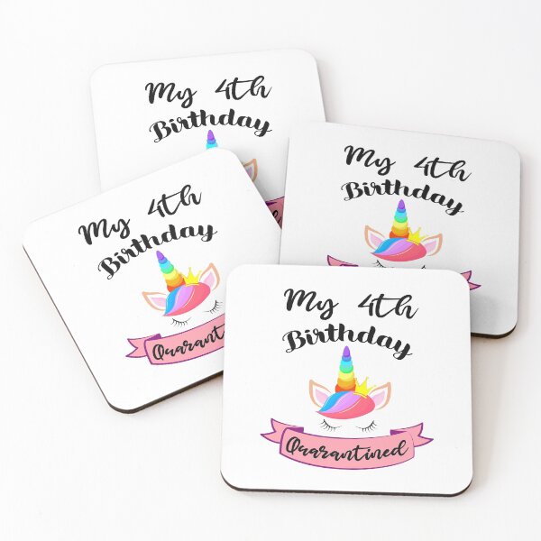Item preview, 4th Birthday quarantined | My 4th Birthday quarantined  designed and sold by meedTee.