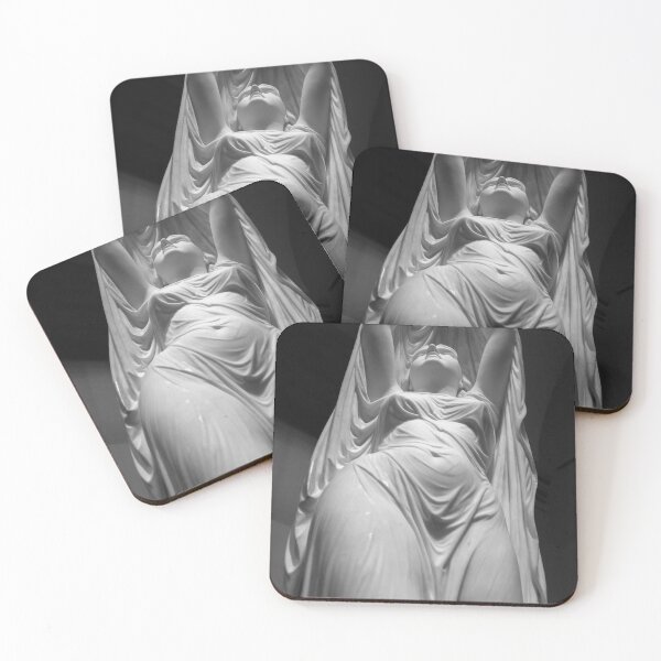Undine Rising from the Waters. Chauncey Bradley Ives Coasters (Set of 4)
