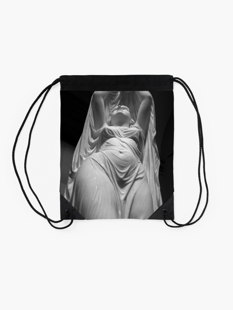 Alternate view of Undine Rising from the Waters. Chauncey Bradley Ives Drawstring Bag