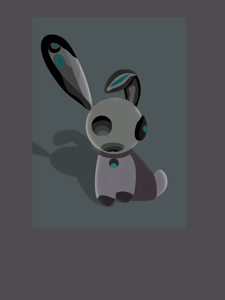 Thumbnail 6 of 6, Premium Oversized Hoodie, Cute Rabbit robot designed and sold by Rococodesigns.