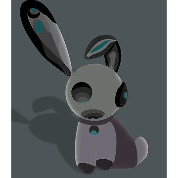 Artwork thumbnail, Cute Rabbit robot by Rococodesigns