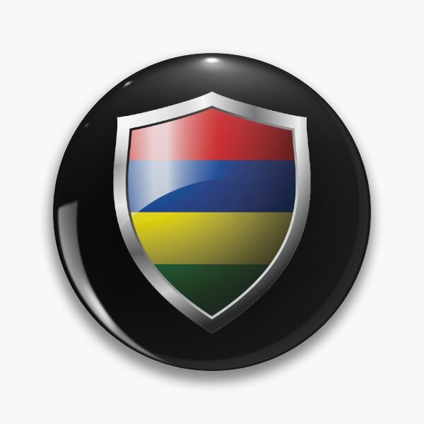Item preview, Strong Mauritius Flag Shield Country designed and sold by HelloFromAja.
