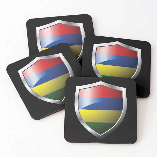 Item preview, Strong Mauritius Flag Shield Country designed and sold by HelloFromAja.