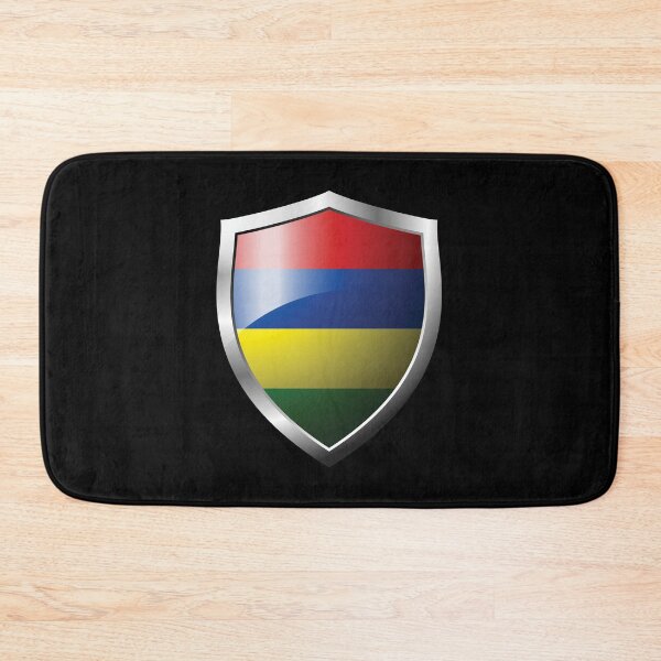 Item preview, Strong Mauritius Flag Shield Country designed and sold by HelloFromAja.