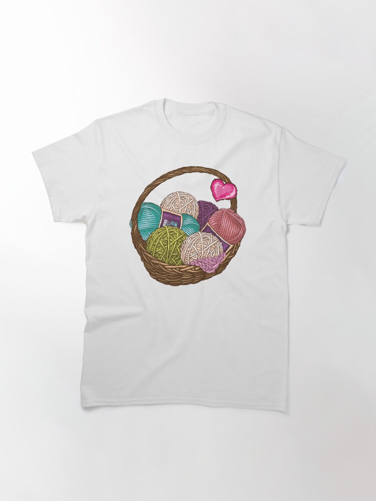 Alternate view of Copy of Copy of Buying yarn and using it are two different hobbies Knitting Crochet shirt Classic T-Shirt
