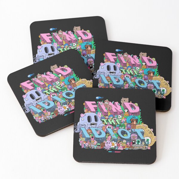 Find the Idiot by Fran Ferriz Posavasos (lote de 4)