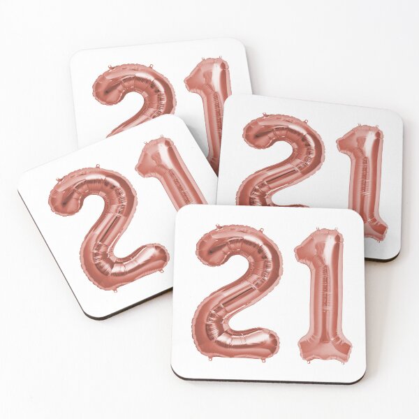 Item preview, Rose Gold 21st Birthday Metallic Helium Balloons Numbers designed and sold by Birthdates.