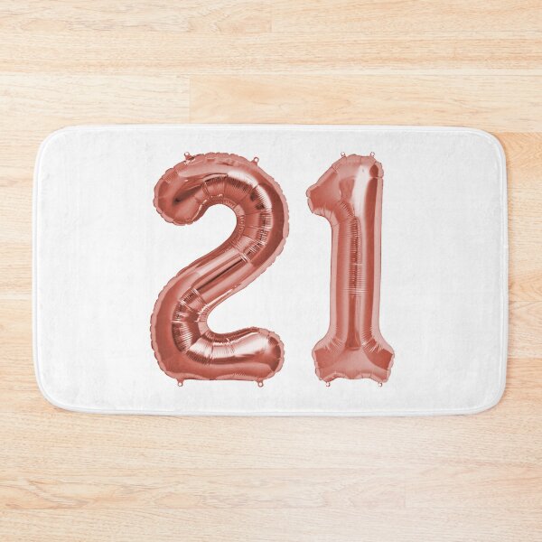 Item preview, Rose Gold 21st Birthday Metallic Helium Balloons Numbers designed and sold by Birthdates.
