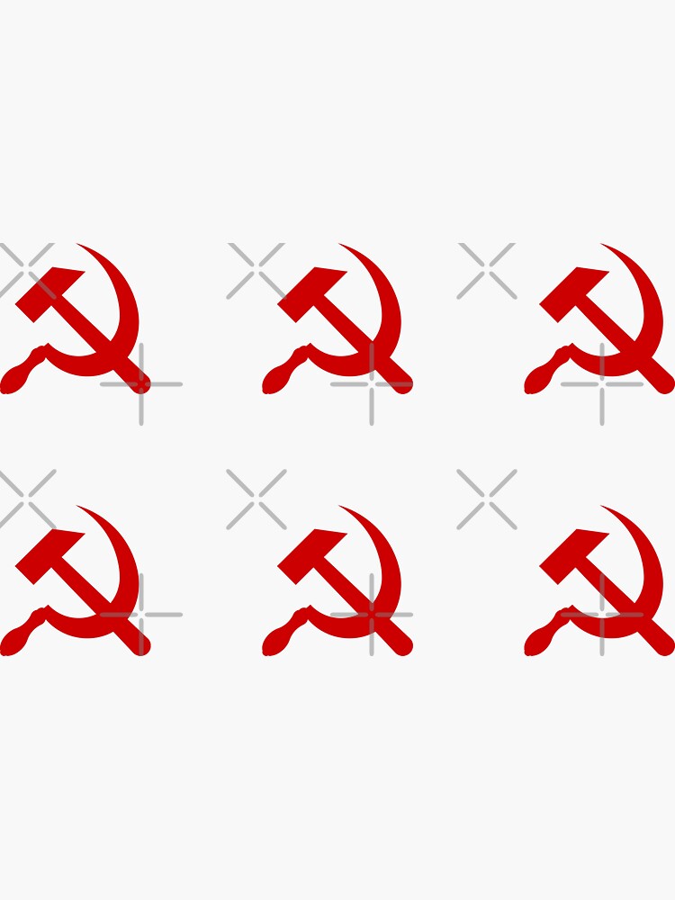 Thumbnail 3 von 3, Sticker, Hammer und Sichel x6 Pack designt und verkauft von KulakPosting.