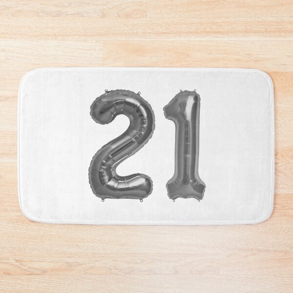 Item preview, Silver Grey 21st Birthday Metallic Helium Balloons Numbers designed and sold by Birthdates.
