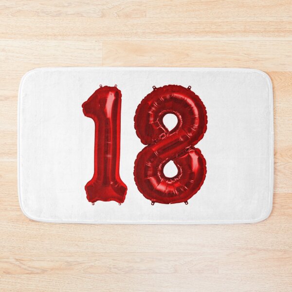 Item preview, Bright Red 18th Birthday Metallic Helium Balloons Numbers designed and sold by Birthdates.