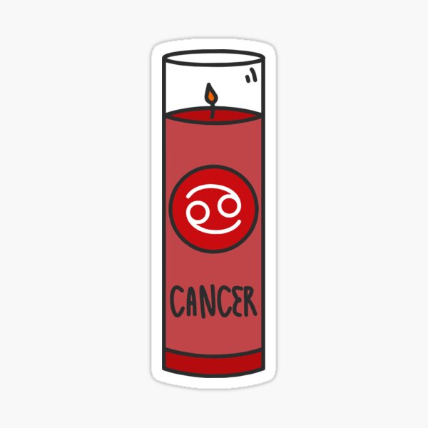 "Cancer Candle Doodle" Sticker for Sale by tevindesigns Redbubble