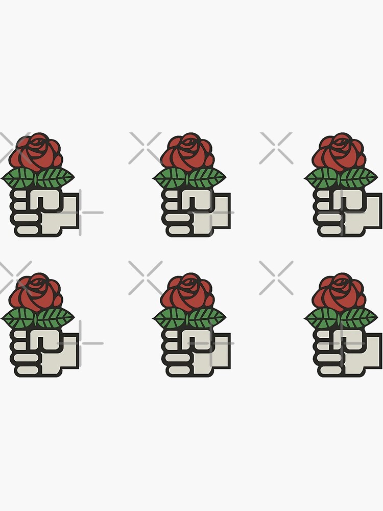 "Socialist Rose x6 Pack" Sticker for Sale by KulakPosting Redbubble