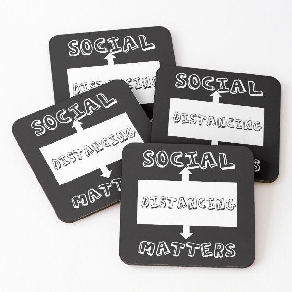 Item preview,  SOCIAL DISTANCING MATTERS - 6FT AWAY FROM ME PLEASE -WHITE TEXT  designed and sold by Iskybibblle.