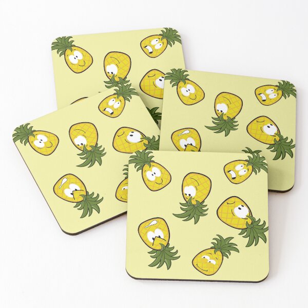 Item preview, Fun pineapple faces designed and sold by Crafty Ninja Shop.