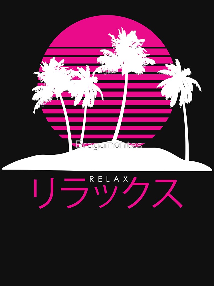 Discover Vaporwave Aesthetic Relax Pastel Island Sunset Grid Harajuku 80s 90s Fashion Classic T-Shirt