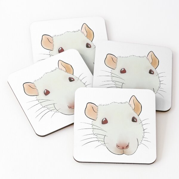 Item preview, Cute White Fancy Rat designed and sold by Lilystreet.
