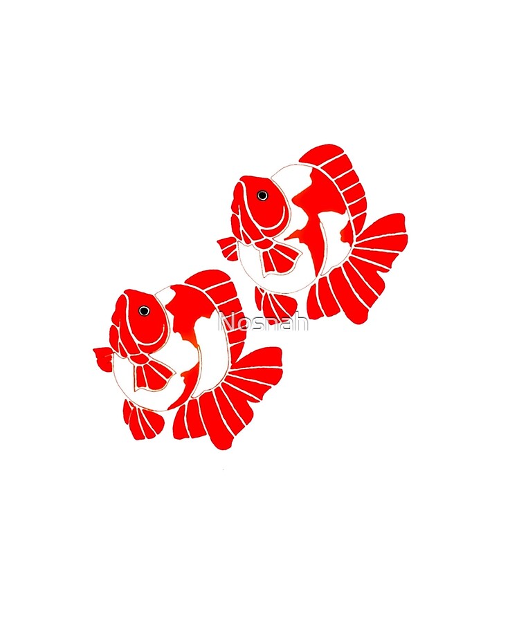 Ryukin Rotes Und Weisses Goldfisch Logo In Weissem Hintergrund 8 Ipad Hulle Skin Von Nosnah Redbubble