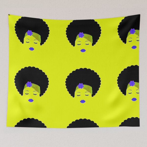 Item preview, Afro and Flowers designed and sold by designsbykaye.