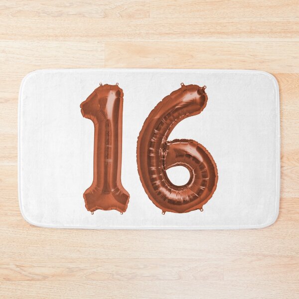 Item preview, Bright Copper 16th Birthday Metallic Helium Balloons Numbers designed and sold by Birthdates.