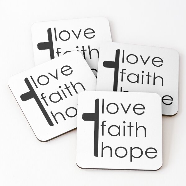 Item preview, Love Faith Hope Cross designed and sold by themoodydecor.