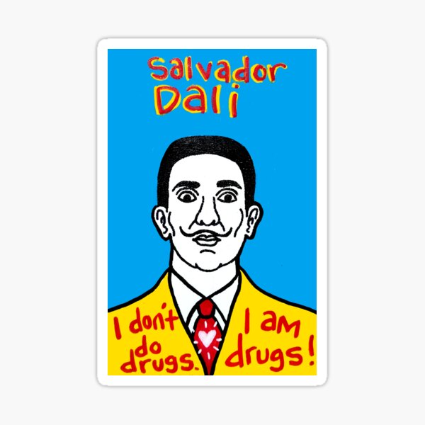 Salvador Dali Pop Folk Art Sticker