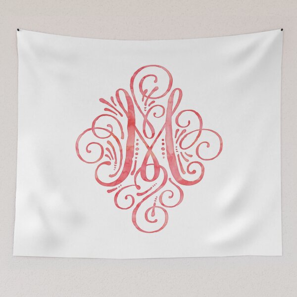 Item preview, Monogram M Watercolor Typography designed and sold by junkydotcom.