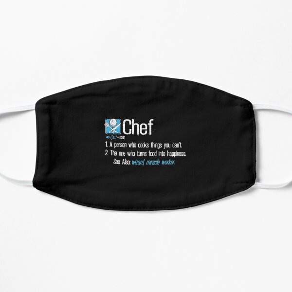 Chef Definition Funny Culinary Chef  Flat Mask