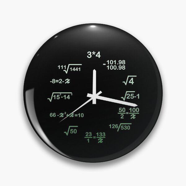 Item preview, Mathematics clock math fraction arithmetic gift designed and sold by redshirtz.