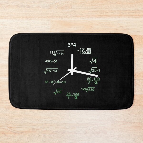 Item preview, Mathematics clock math fraction arithmetic gift designed and sold by redshirtz.