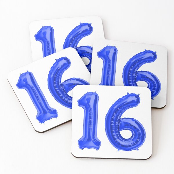 Item preview, Royal Blue 16th Birthday Metallic Helium Balloons Numbers designed and sold by Birthdates.