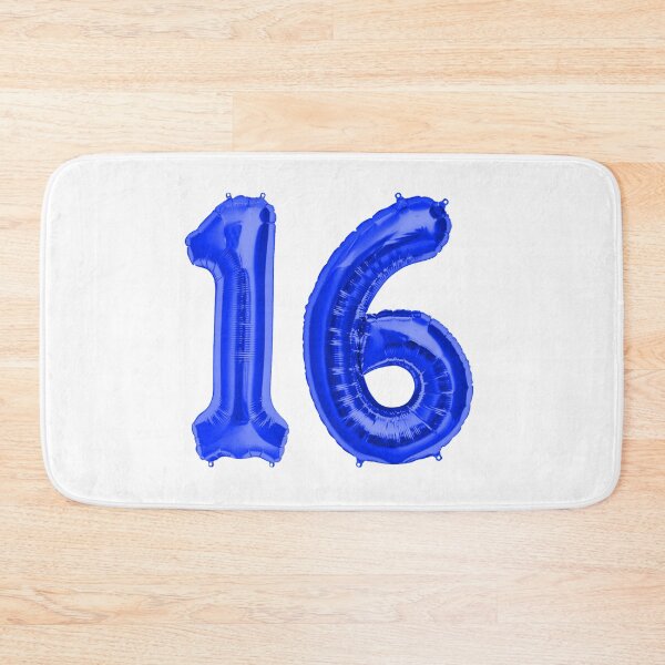 Item preview, Royal Blue 16th Birthday Metallic Helium Balloons Numbers designed and sold by Birthdates.