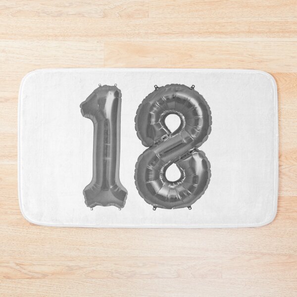 Item preview, Silver 18th Birthday Metallic Helium Balloons Numbers designed and sold by Birthdates.