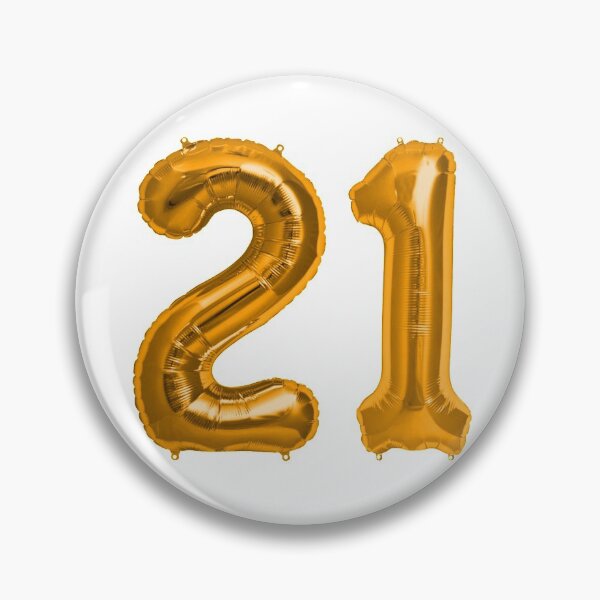 Item preview, Orange 21st Birthday Metallic Helium Balloons Numbers designed and sold by Birthdates.