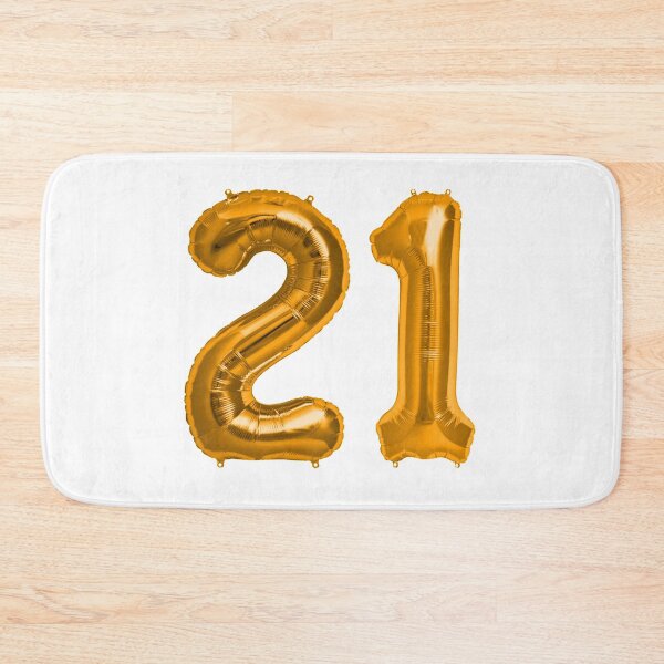 Item preview, Orange 21st Birthday Metallic Helium Balloons Numbers designed and sold by Birthdates.